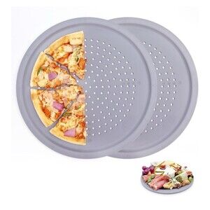 LYNG Pizza Pans 13 Inch, 2 Pack Silicone Nonstick Pizza Tray For Oven, Pizza